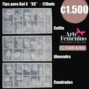 Tips para Gel X XS 120 unidades