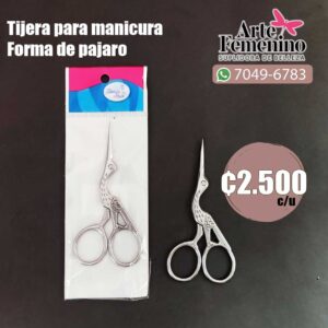 Tijera para manicura forma de pájaro