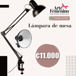 Lámpara de mesa articulada con pinza