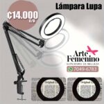 Lámpara lupa articulada con pinza