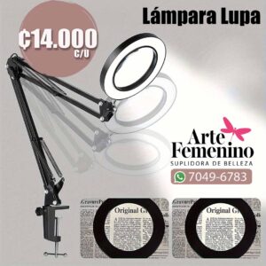 Lámpara lupa articulada con pinza