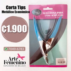 Corta Tips metálico económico azul