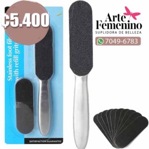 Paleta de Pedicura Metálica con Repuestos